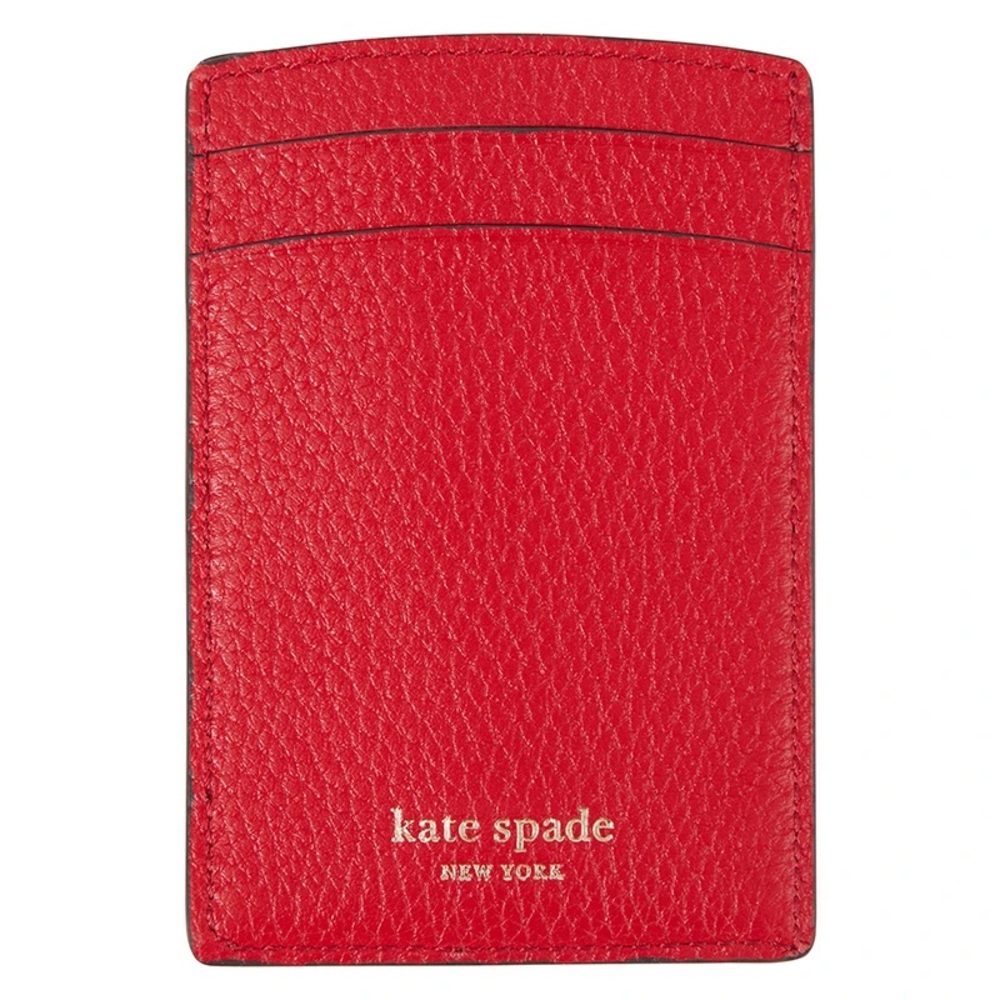 Kate Spade Polly Cardholder Red Leather - Picture 2 of 7